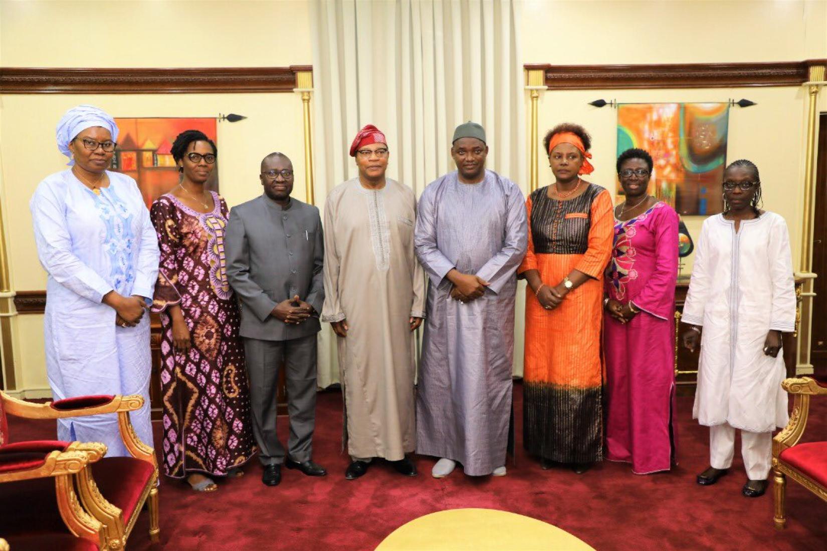 Ibn Chambers meets President Adama Barrow