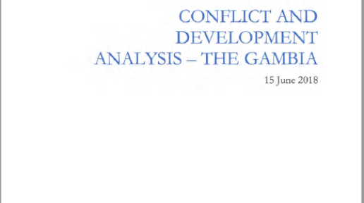 CONFLICT AND DEVELOPMENT ANALYSIS – THE GAMBIA 15 June 201