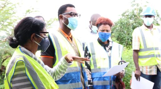 UN Heads of Agencies at MPTF Project Site